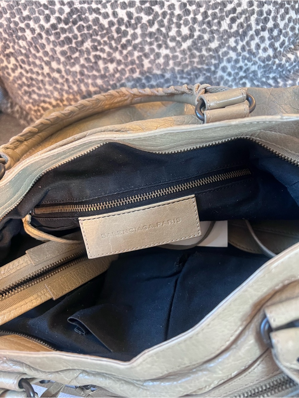 Balenciaga Vintage Le City Velo Beige Latte Leather Satchel Shoulder Bag - Picture 7 of 12